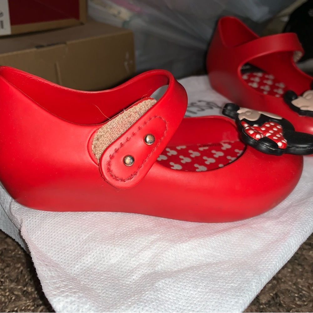 Red Kids Mary Jane Shoes mini melissa
